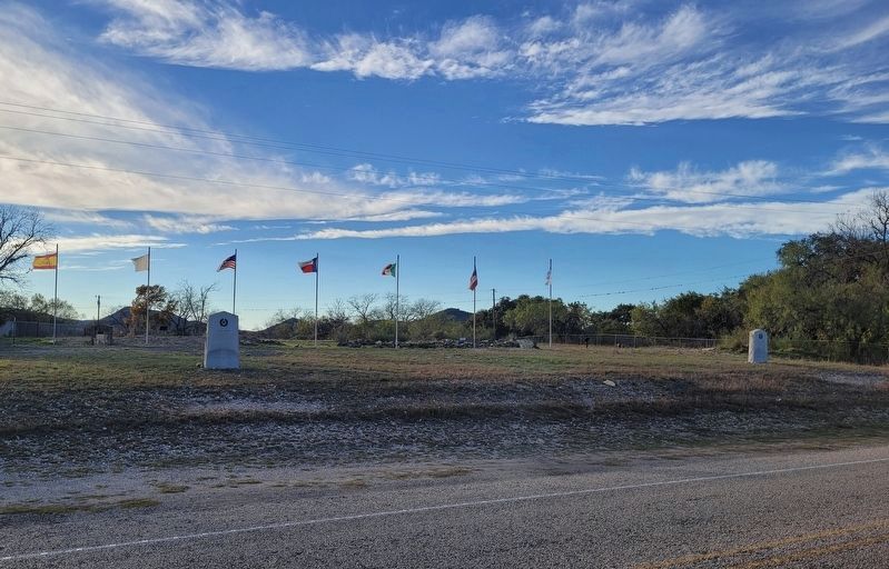 The Site of the Mission San Lorenzo De La Santa Cruz Marker is the marker on the right side. Click for full size. The Site of the Mission San Lorenzo De La Santa Cruz Marker is the marker on the right side image. Click for full size.