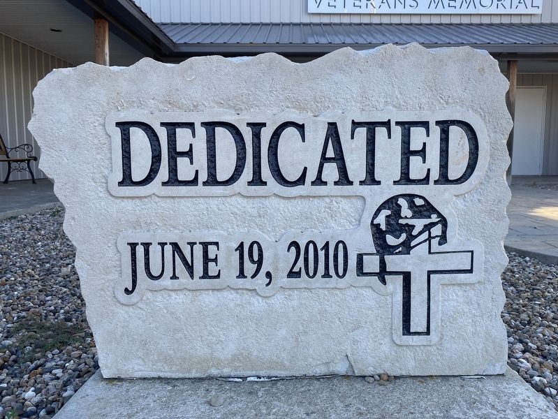 Fairfax Veterans Memorial Dedication Stone image. Click for full size.