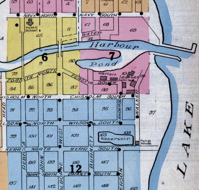Oakville fire insurance map from 1932 image. Click for full size.