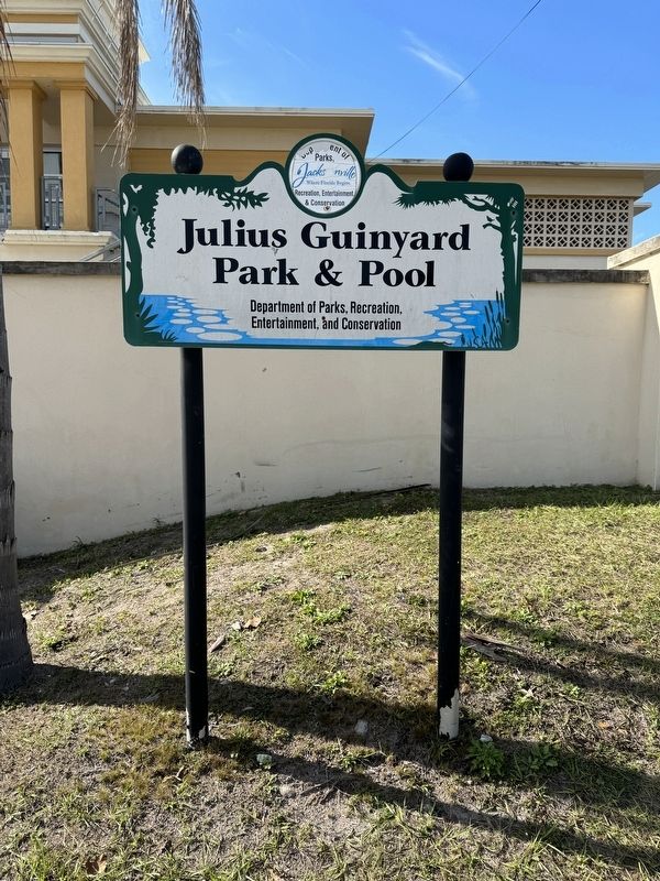 Julius Guinyard Park & Pool Sign image. Click for full size.