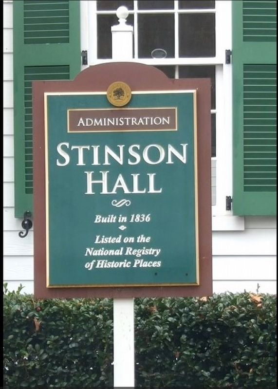 Stinson Hall Marker image. Click for full size.