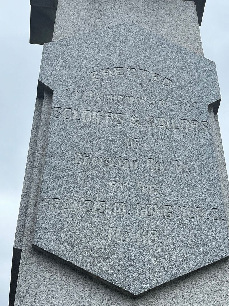 In Memory of ths Soldiers and Sailors of Christian Co. Marker. Click for full size. In Memory of ths Soldiers and Sailors of Christian Co. Marker image. Click for full size.