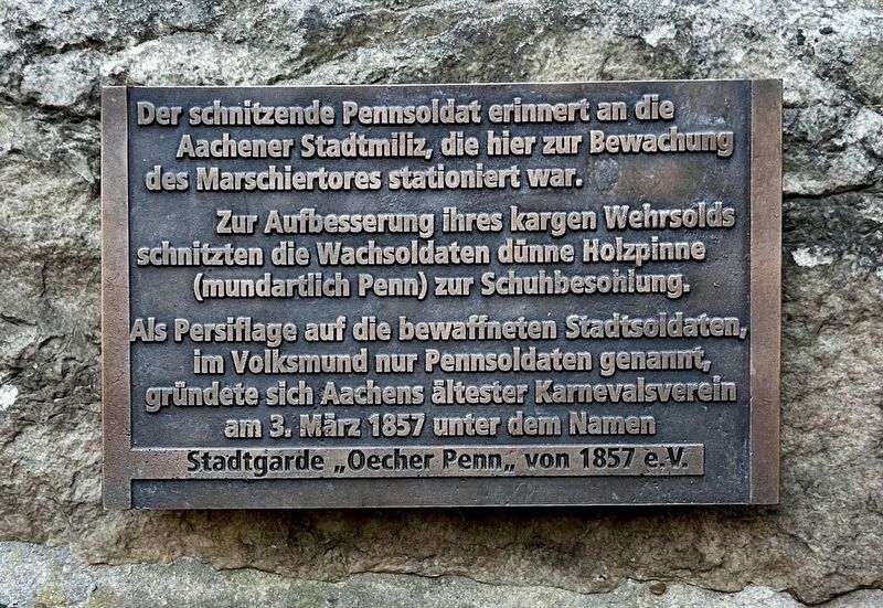 Der schnitzende Pennsoldat / The Whittling Soldier Marker image. Click for full size.
