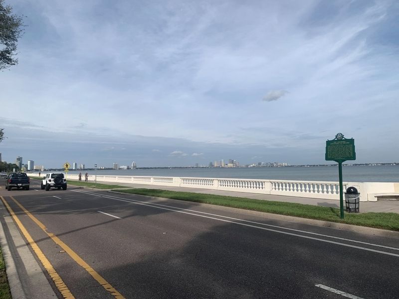 The Bayshore Boulevard of Dreams Marker after restoration. image. Click for full size.