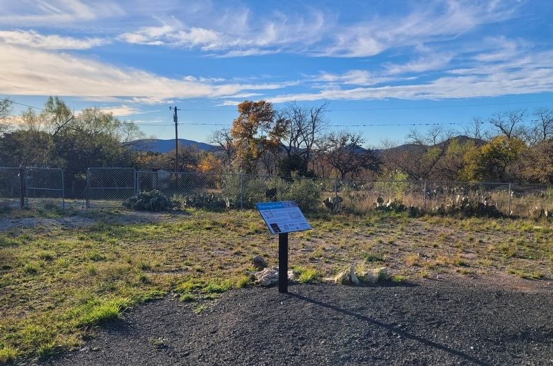 The Protecting the Faith Marker looking toward the river image. Click for full size.
