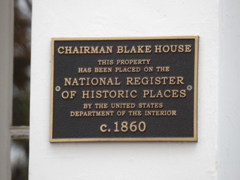 Chairman Blake House Marker image. Click for full size.
