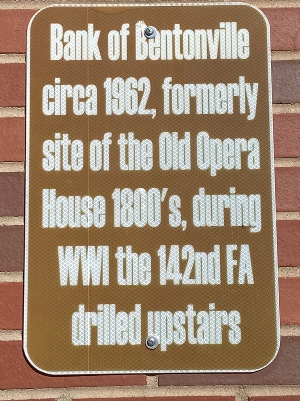 Bank of Bentonville Marker image. Click for full size.