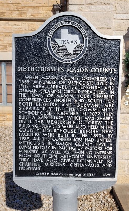 Methodism in Mason County Marker image. Click for full size.
