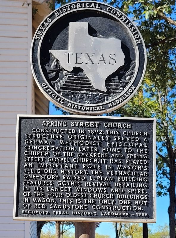 Spring Street Church Marker image. Click for full size.
