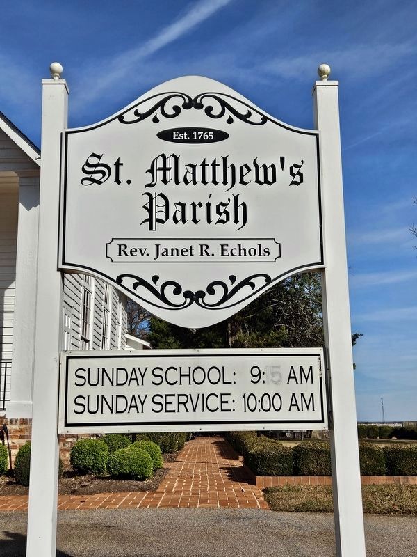 St. Matthew's Parish Marker image. Click for full size.
