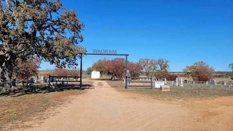 The entrance to the Wagram Cemetery image. Click for full size.
