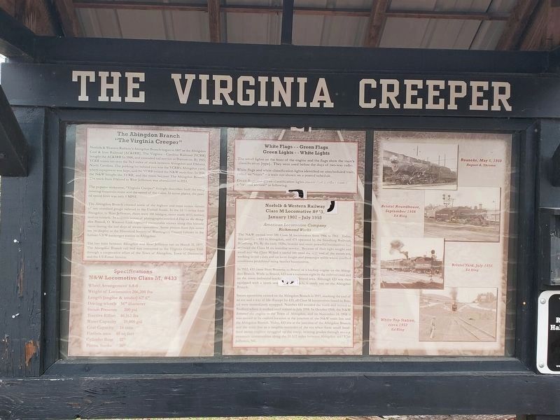 The Virginia Creeper Marker. Click for full size. The Virginia Creeper Marker image. Click for full size.