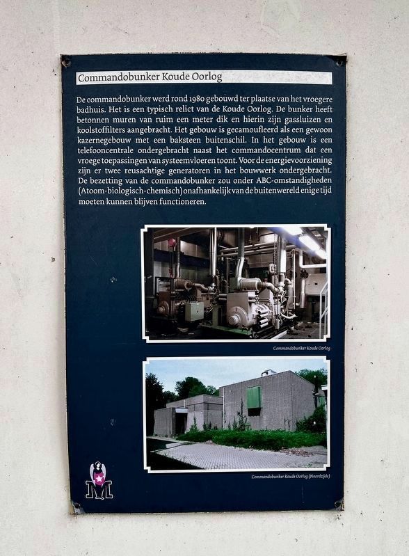 Commandobunker Koude Oorlog / Cold War Command Bunker Marker image. Click for full size.