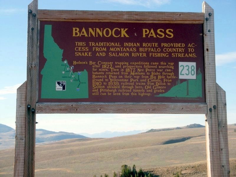 Bannock Pass Marker image. Click for full size.