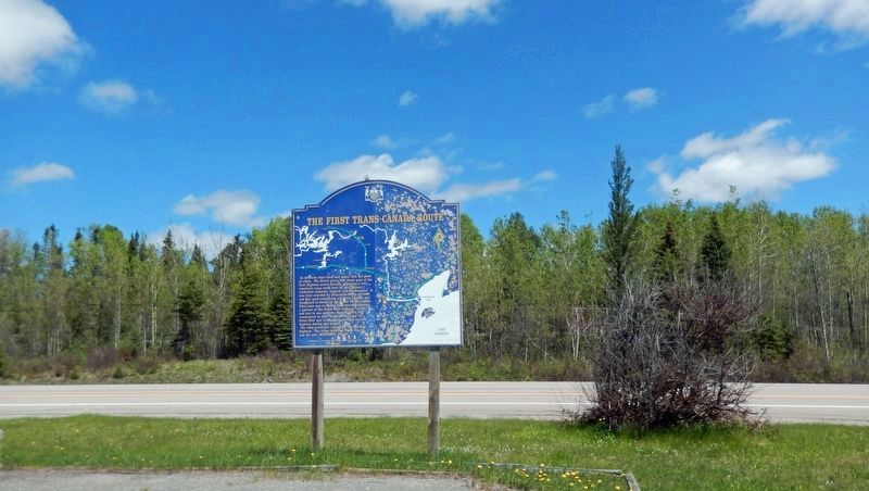 The First Trans-Canada Route Marker image. Click for full size.