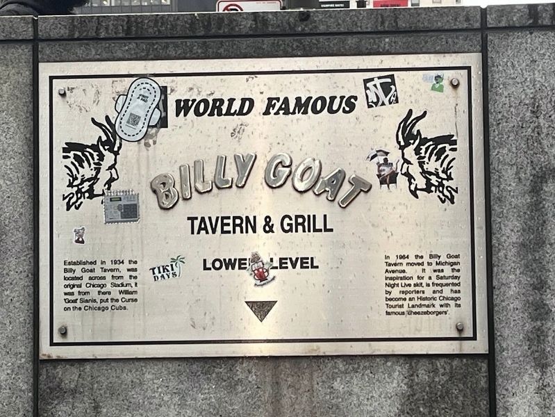 World Famous Billy Goat Tavern & Grill Marker image. Click for full size.