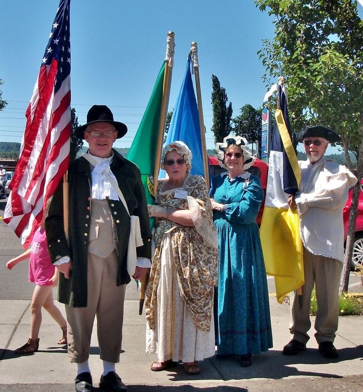 Colorguard at the plaque re-dedication ceremony. image. Click for full size.