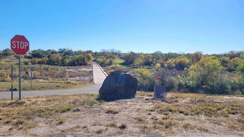 The German Settlements Marker along the Llano River image. Click for full size.
