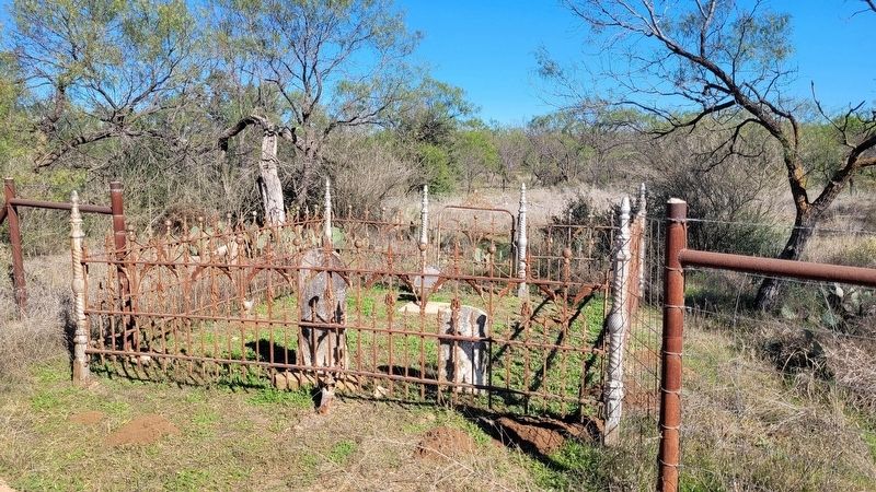 The small Daniel Hoerster gravesite is located along the county road image. Click for full size.