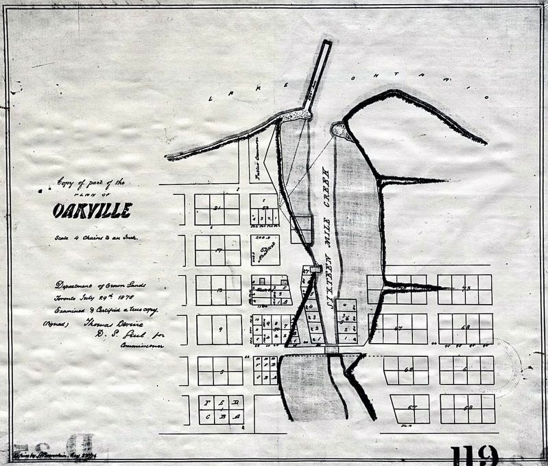 Plan of Oakville, 1876 image. Click for full size.