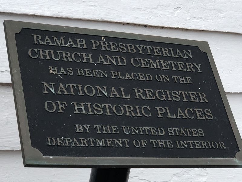Ramah Presbyterian Church and Cemetery Marker image. Click for full size.