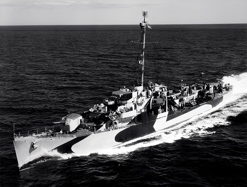U.S. Navy Destroyer Escort Vessel DE 772 USS Milton Lewis image. Click for full size.