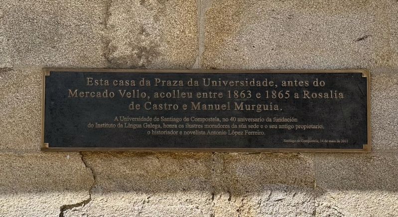 Rosalia de Castro and Manuel Murguia Marker image. Click for full size.