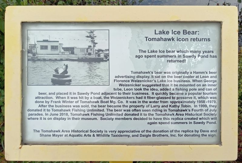 Lake Ice Bear Marker image. Click for full size.