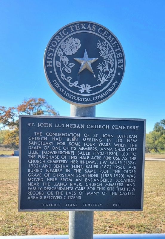 St. John Lutheran Church Cemetery Marker image. Click for full size.