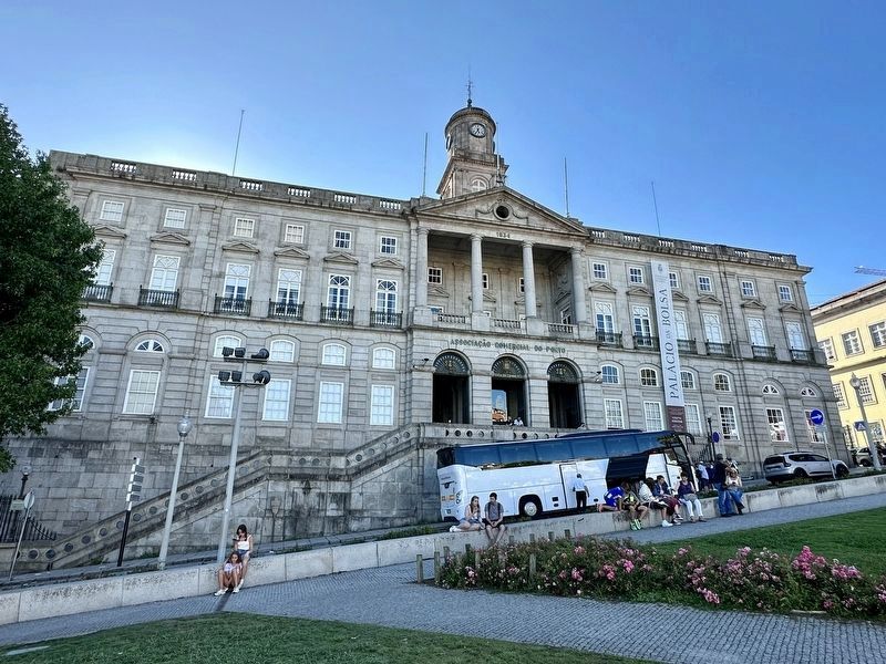 Palácio de Bolsa / Stock Exchange Palace and marker. Click for full size. Palácio de Bolsa / Stock Exchange Palace and marker image. Click for full size.