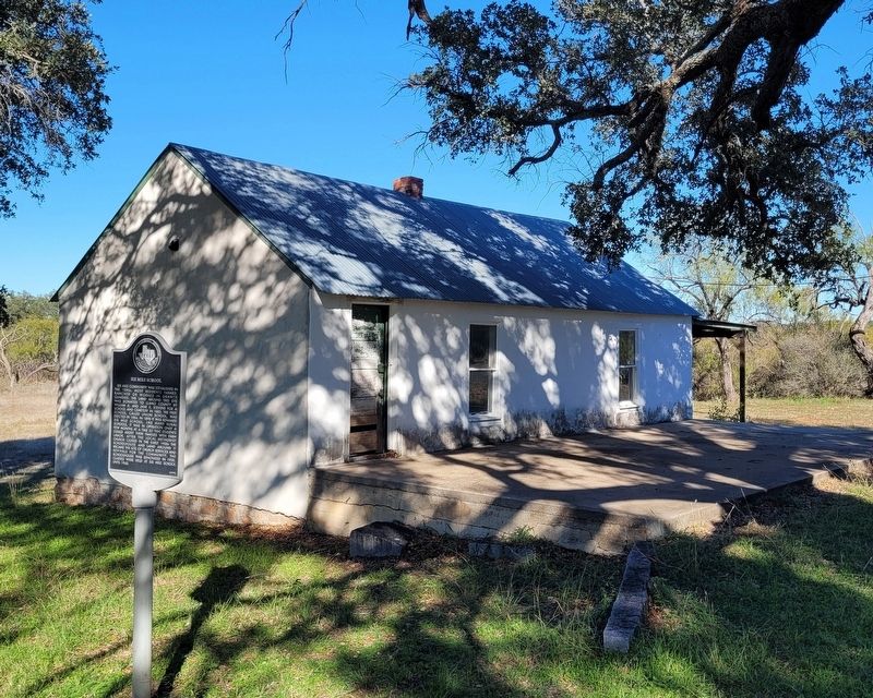 The Six Mile School and Marker image. Click for full size.