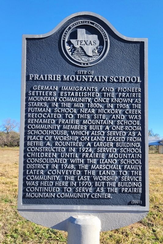 Site of Prairie Mountain School Marker image. Click for full size.