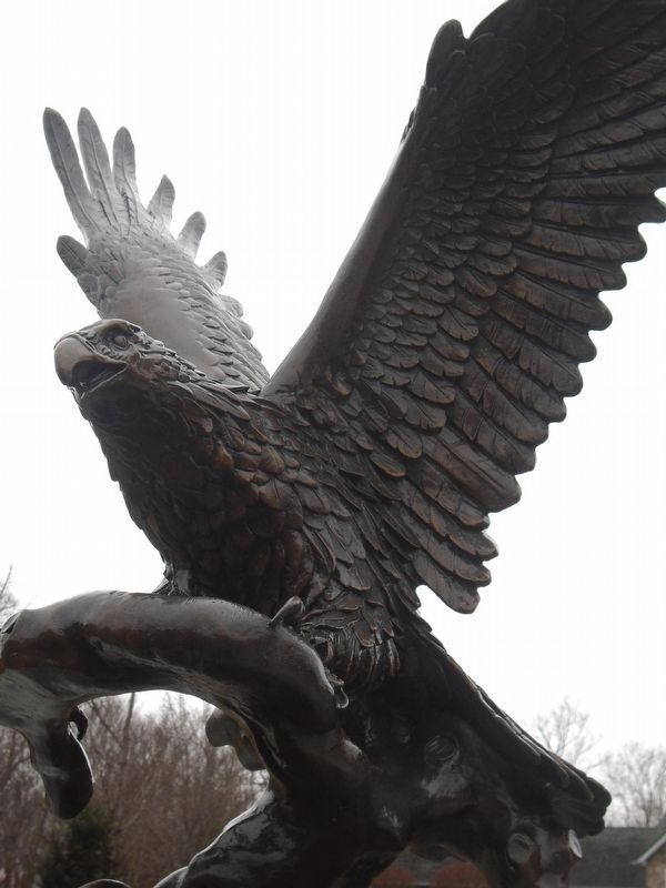 Veterans Memorial Bald Eagle Sculpture image. Click for full size.