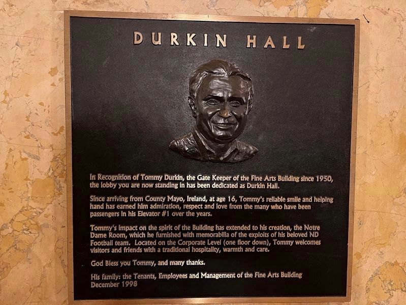 Tommy Durkin marker. Click for full size. Tommy Durkin marker image. Click for full size.