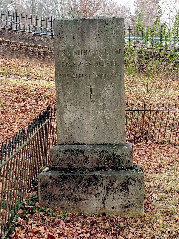 Grave marker of Governor John Buchanan Floyd, Sinking Spring Cemetery, Abingdon, Va image. Click for full size.