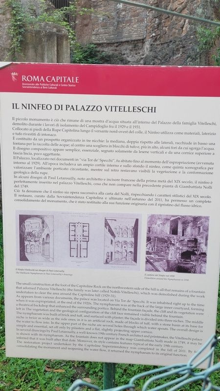 Il Ninfeo di Palazzo Vitelleschi / The Nymphaeum of Palazzo Vitelleschi Marker image. Click for full size.