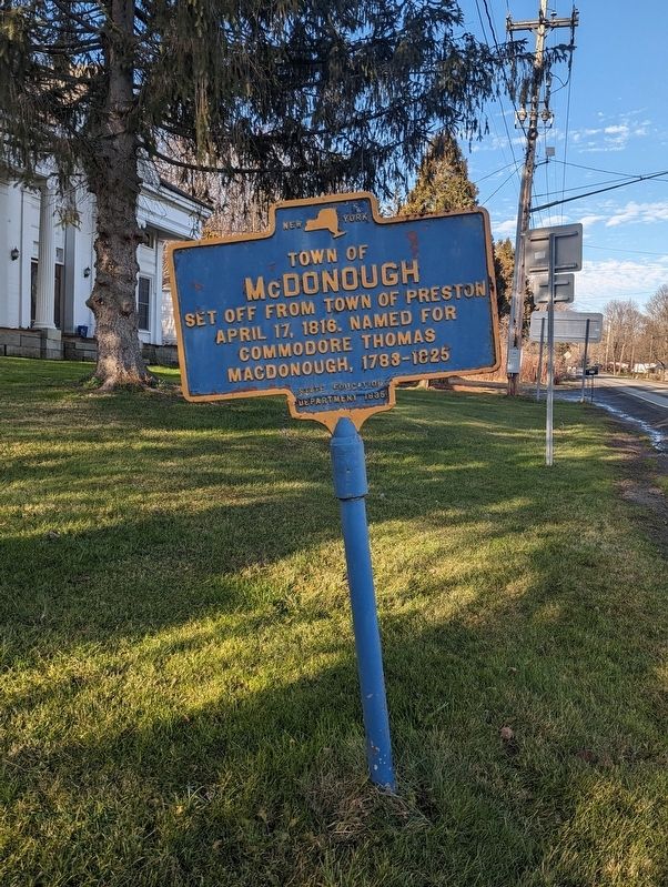 Town of McDonough Marker image. Click for full size.