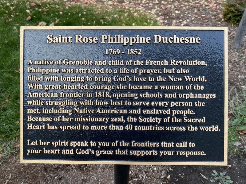 Saint Rose Philippine Duchesne Marker image. Click for full size.