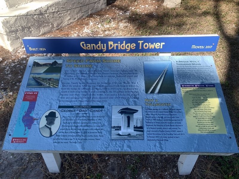 Gandy Bridge Tower Marker image. Click for full size.
