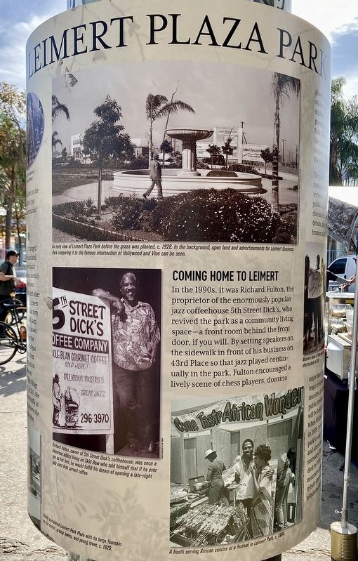 Leimert Plaza Park Marker image. Click for full size.