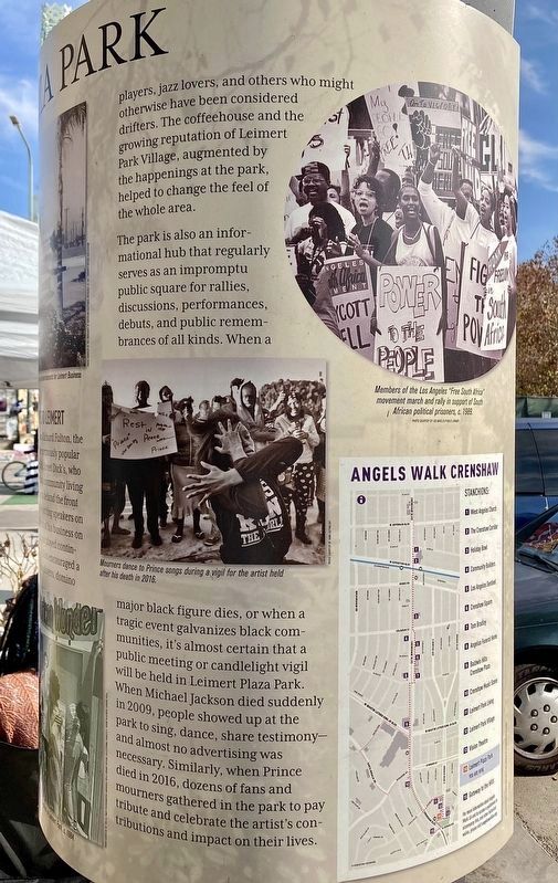 Leimert Plaza Park Marker image. Click for full size.