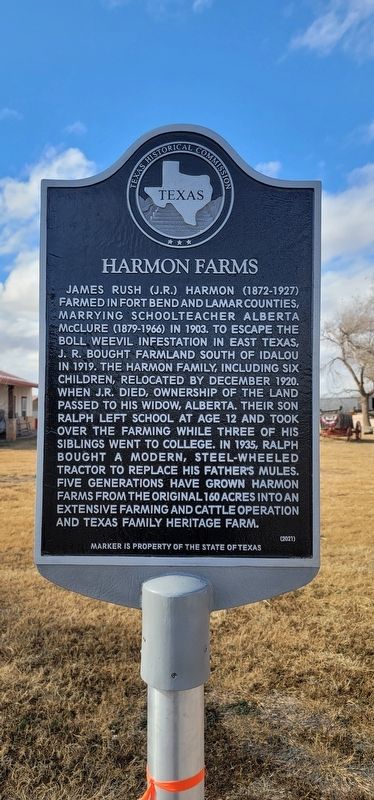 Harmon Farms Marker image. Click for full size.
