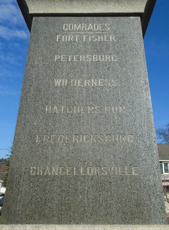 Civil War Memorial Detail. Click for full size. Civil War Memorial Detail image. Click for full size.