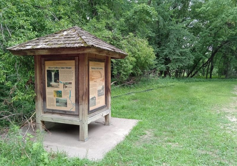 Marker kiosk in Fort Snelling State Park image. Click for full size.