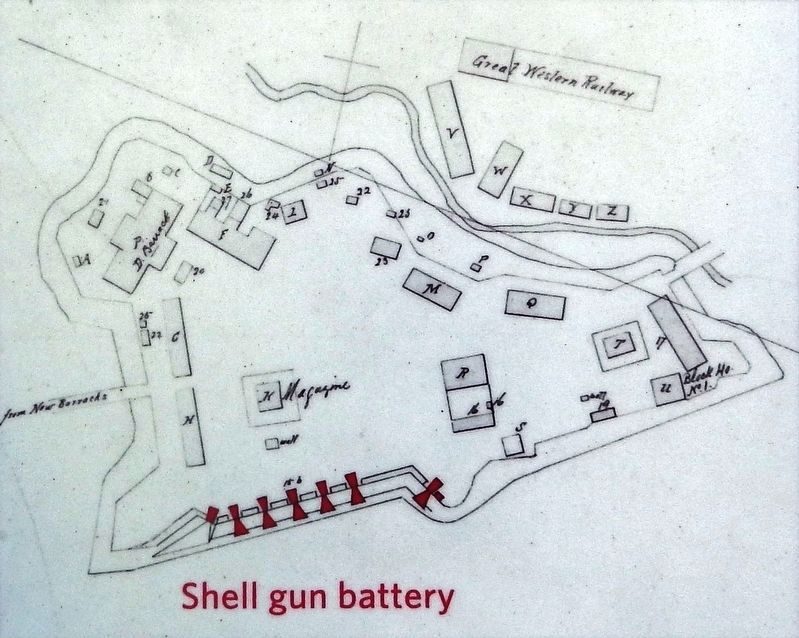 Marker detail: 8-Inch Shell Gun Battery Location image. Click for full size.