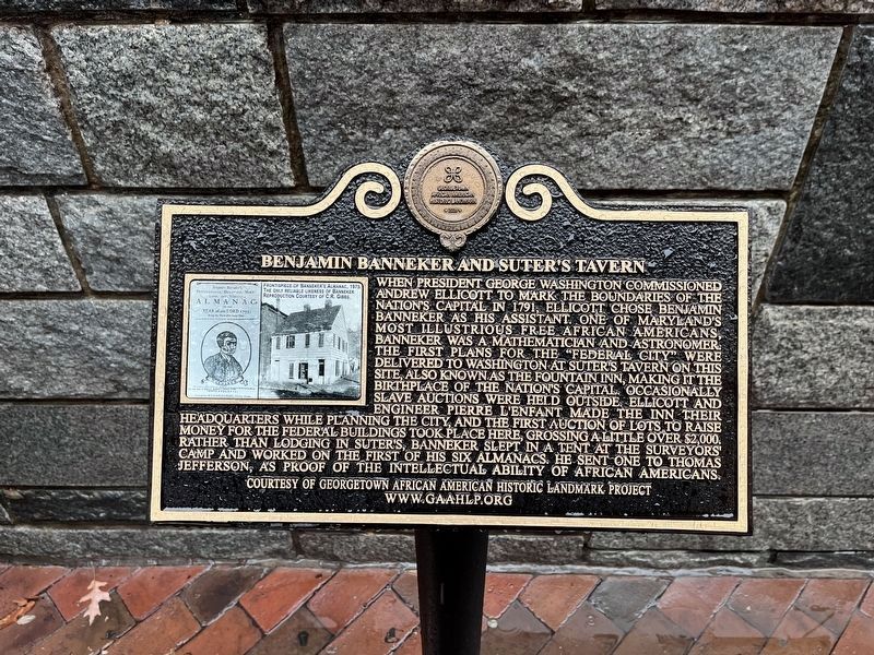 Benjamin Banneker and Suter's Tavern Marker image. Click for full size.