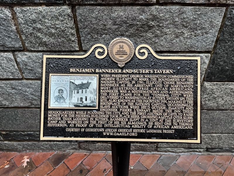 Benjamin Banneker and Suter's Tavern Marker image. Click for full size.