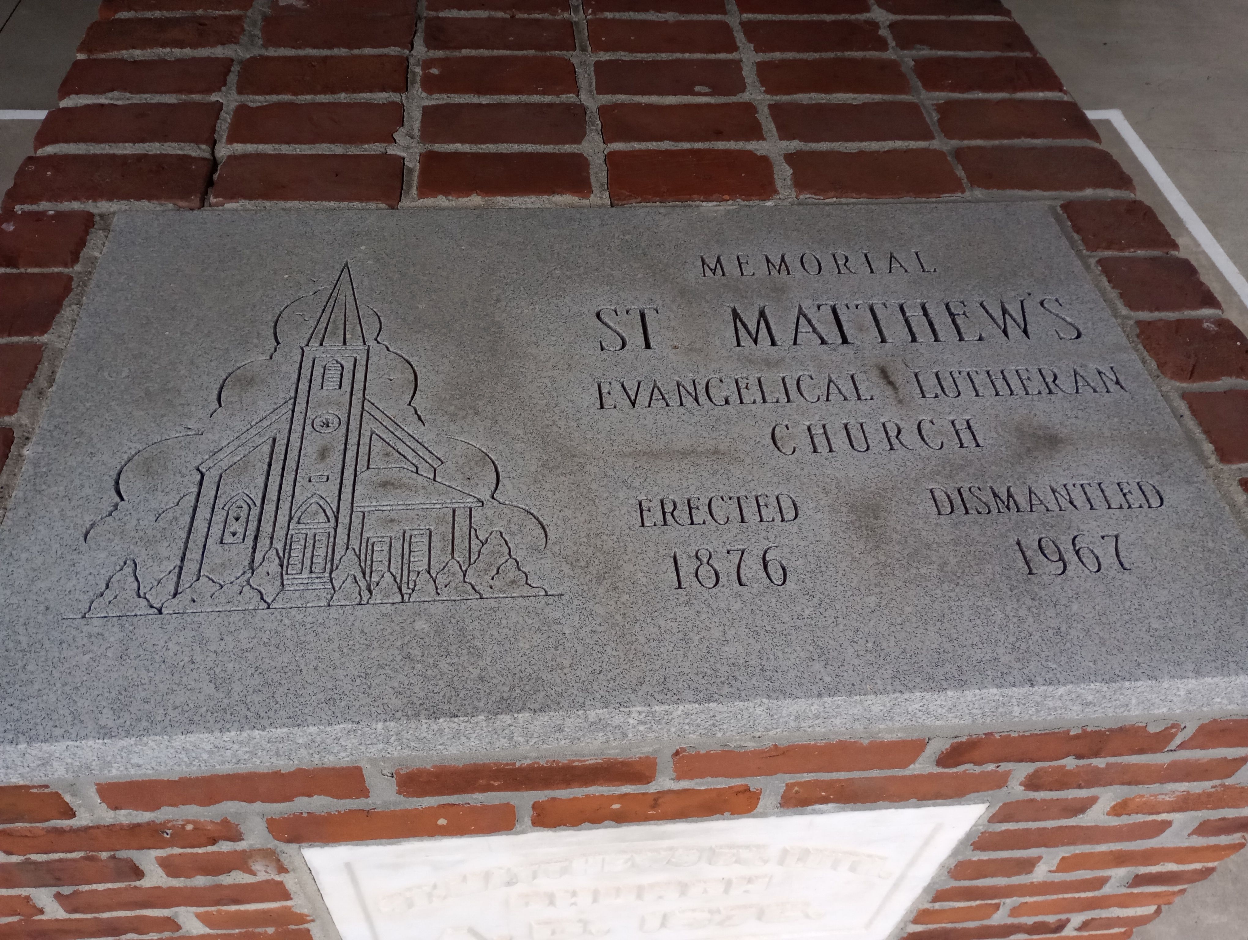 Photo: St. Matthews Memorial Marker
