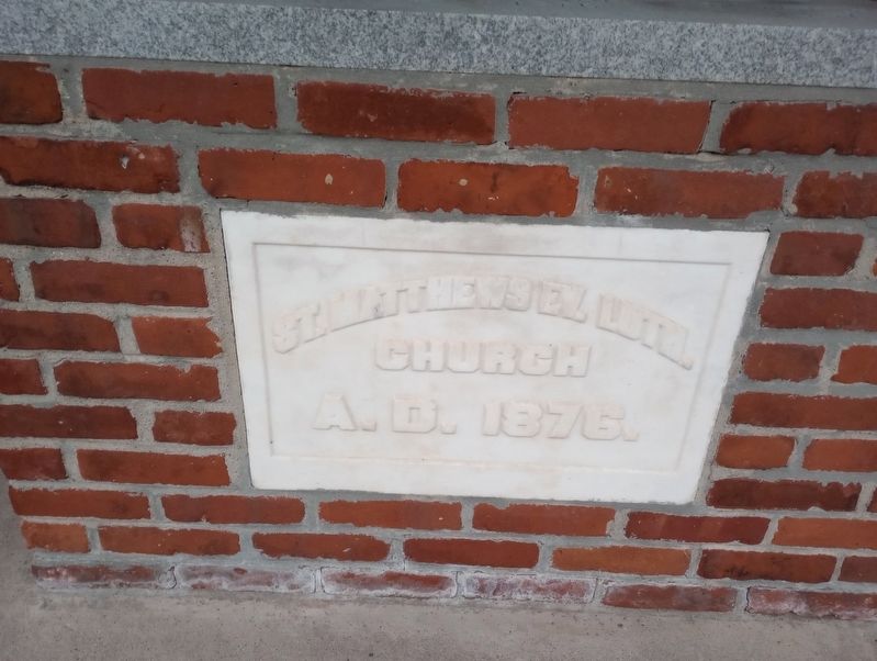 St. Matthews cornerstone. Click for full size. St. Matthews cornerstone image. Click for full size.