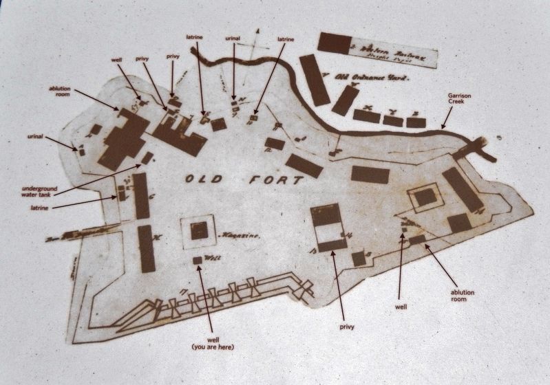 Marker detail: Man-made Water Features at the Fort image. Click for full size.